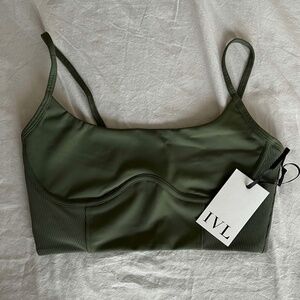 IVL Hydralux Bustier Bra De Lichen Green Size 4 Like Alo Airbrush Streamlined